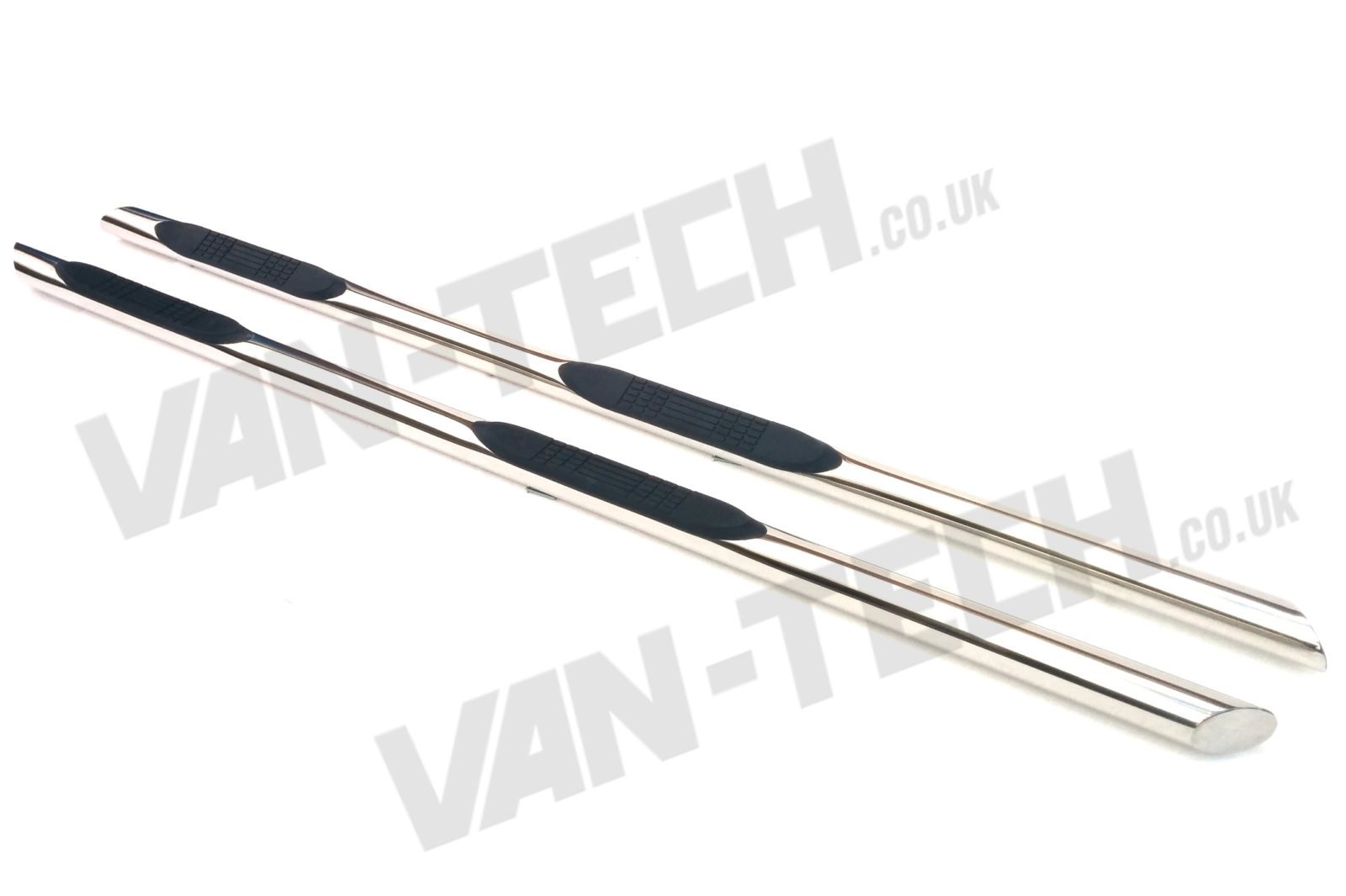 vw-transporter-t5-van-stainless-steel-side-bars-with-4-steps-11 VW T5 T5.1 T6 SWB LWB Transporter Slashed End Side Bars with Four Steps