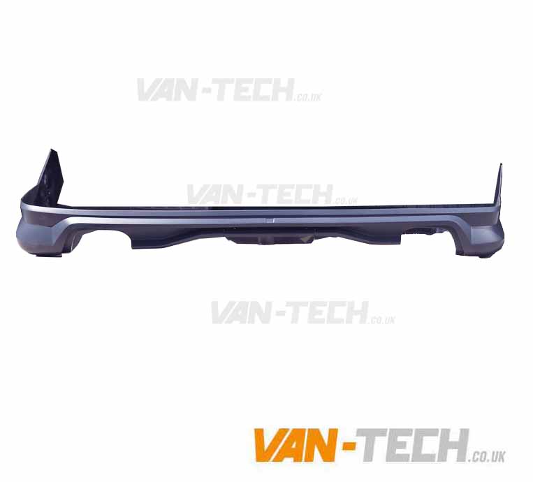T6-Tailgate-ABt-style-rear-bumper2 VW Transporter T6 T6.1 Rear Tailgate Bumper Diffuser Splitter This VW Transporter T6 T6.1Rear Tailgate Bumper Diffuser Splitter is stylishly designed and made exclusively for VW T6 T6.1 Tailgate Model vans. We can offer a custom exhaust building service to go with this bumper with a large choice of tailpipes available all made from stainless steel. Call us on: 0121 550 4628 for details. T6 Rear Tailgate Bumper Diffuser Splitter Product features: Built For Vans with Dual Exhaust System Made From Strong ABS Plastic Fits Models T6 T6.1 Tailgate only Primed finish ready for painting