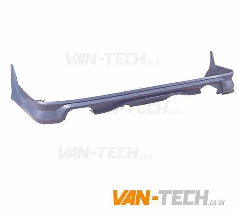 T6-tailgate-rear-bumper-diffuser-new-2 VW Transporter T6 T6.1 Rear Tailgate Bumper Diffuser Splitter This VW Transporter T6 T6.1Rear Tailgate Bumper Diffuser Splitter is stylishly designed and made exclusively for VW T6 T6.1 Tailgate Model vans. We can offer a custom exhaust building service to go with this bumper with a large choice of tailpipes available all made from stainless steel. Call us on: 0121 550 4628 for details. T6 Rear Tailgate Bumper Diffuser Splitter Product features: Built For Vans with Dual Exhaust System Made From Strong ABS Plastic Fits Models T6 T6.1 Tailgate only Primed finish ready for painting