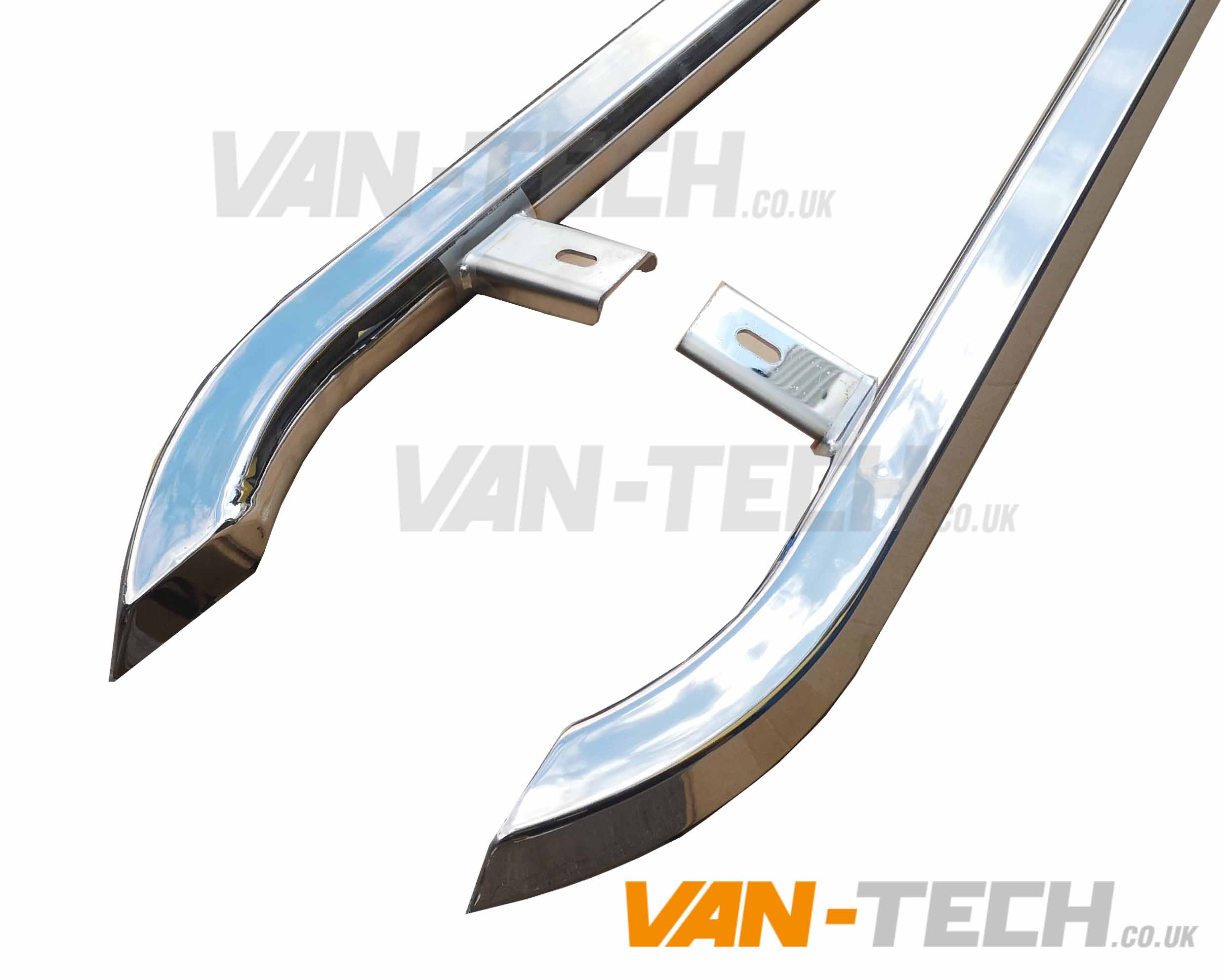 cof VW T6 T6.1 Sportline Side Bars Angular Stainless Steel Transporter