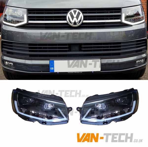 VW-T6-LED-DRL-Light-Bar-Headlights-Dynamic-Indicators-V6-1 VW T6 LED DRL Light Bar Headlights Dynamic Indicators V6