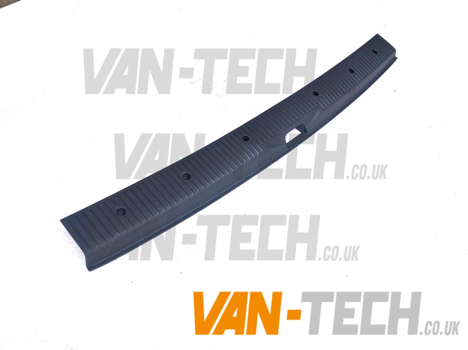 VW-Transporter-Barn-Door-T5-T5.1-T6-Threshold-Cover-4 VW T6 T6.1 Tailgate Threshold Cover Protector VW T6 T6.1 Tailgate Threshold Cover Protector, these are stylishly designed and made exclusively for VW Transporter T6 T6.1 Vans. VW T6 T6.1 Tailgate Threshold Cover Protector are made to the highest standard and it will provide extra protection for the rear of your van and ideal if your looking to do a van conversion. Fix to existing original fixing points on VW T6 T6.1 Transporters Solid plastic construction Tailor made for the VW T6 T6.1 Transporters