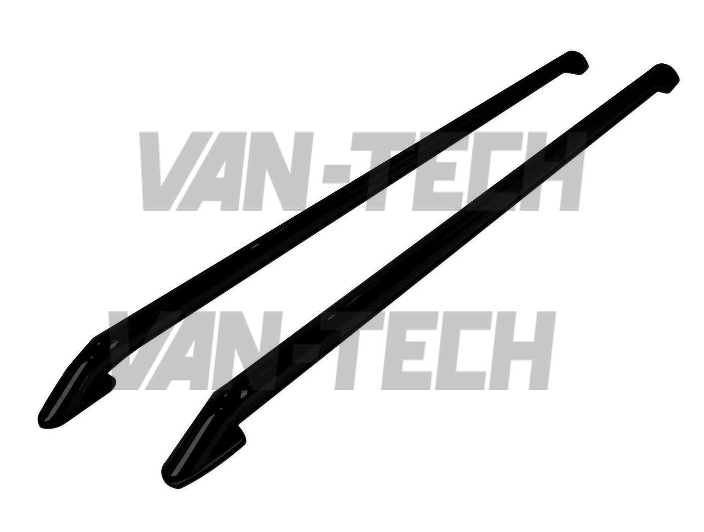 VW-Transporter-T5-Black-steel-roof-rails. VW T5 T5.1 Satin BLACK Roof Rails Stainless Steel SWB LWB