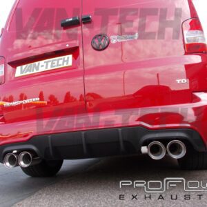 VW T6 T6.1 Transporter Stainless Steel Custom Exhaust Back Box Dual Twin Tailpipe