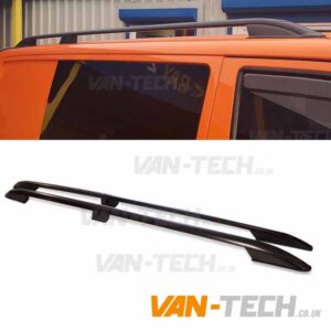 VW T5 T5.1 T6 T6.1 Aluminium Satin BLACK Roof Rails SWB LWB