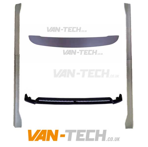 VW-transporter-T6.1-tailgate-and-splitter-side-skirts-4 VW T6.1 Styling Kit with Side Skirts, Front Splitter and Rear Tailgate Spoiler SWB