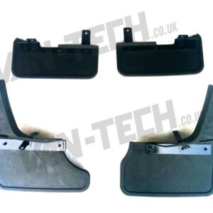 Description VW Transporter T6 Mudflaps Mud Guards Tailgate , Transform the look of your VW T6 Transporter with this high quality set of Four Mud Flaps / Mud Guards 2 x Front and 2 x Rear. It’s that easy to fit and probably one of the quickest customisation jobs to carry out on your VW T6 Transporter but one with instant noticeable impact. When you buy and fit these you’ll appreciate the solid quality knowing that you won’t have any problems . We think these are a true comparison to the genuine VW ones and represent fantastic value. High Quality, Mud Flap set Made from Strong Rubber Easy fitting to VW T6 Transporter Tailor made for the VW T6 models Tailgate