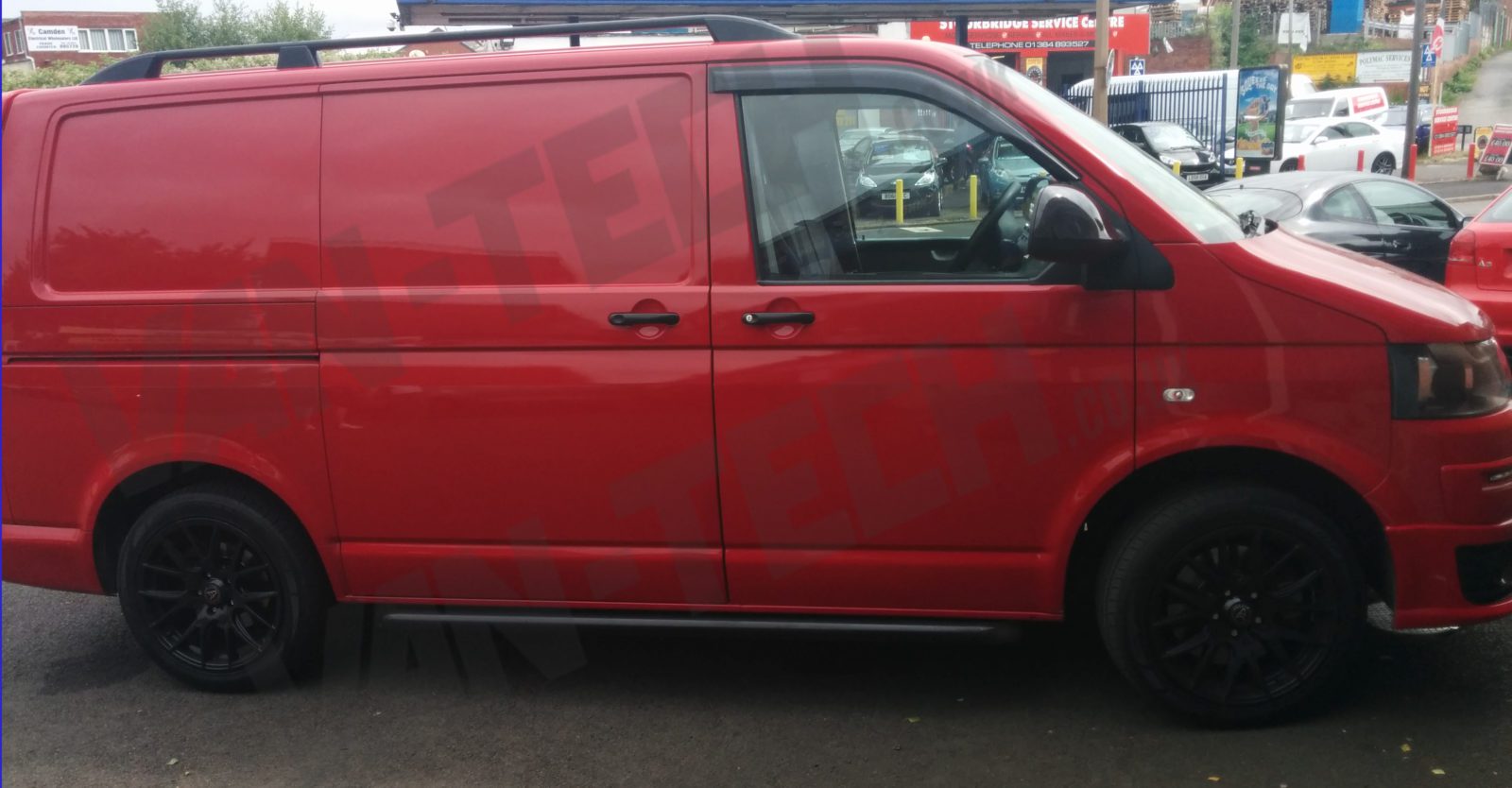 black-aluminium-roof-rails-vw-transporter-t5 VW T5 T5.1 T6 T6.1 Aluminium Satin BLACK Roof Rails SWB LWB