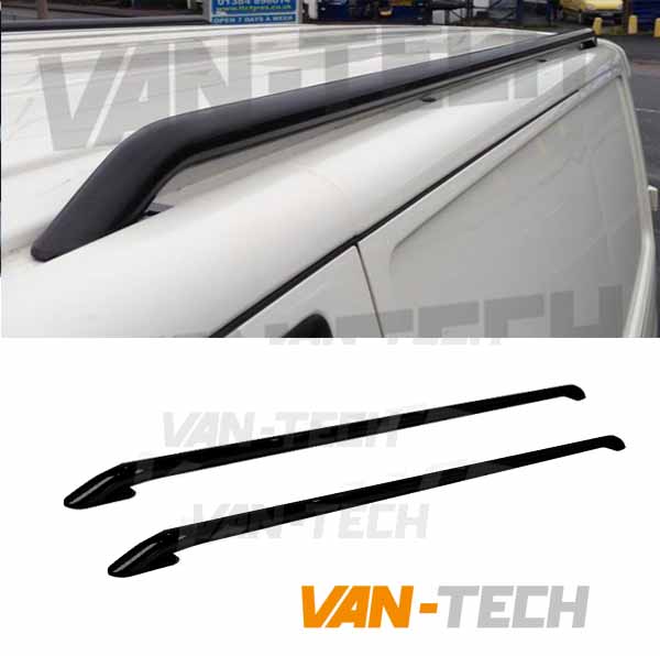 black-steel-roof-rails-t5-t51. VW T5 T5.1 Satin BLACK Roof Rails Stainless Steel SWB LWB