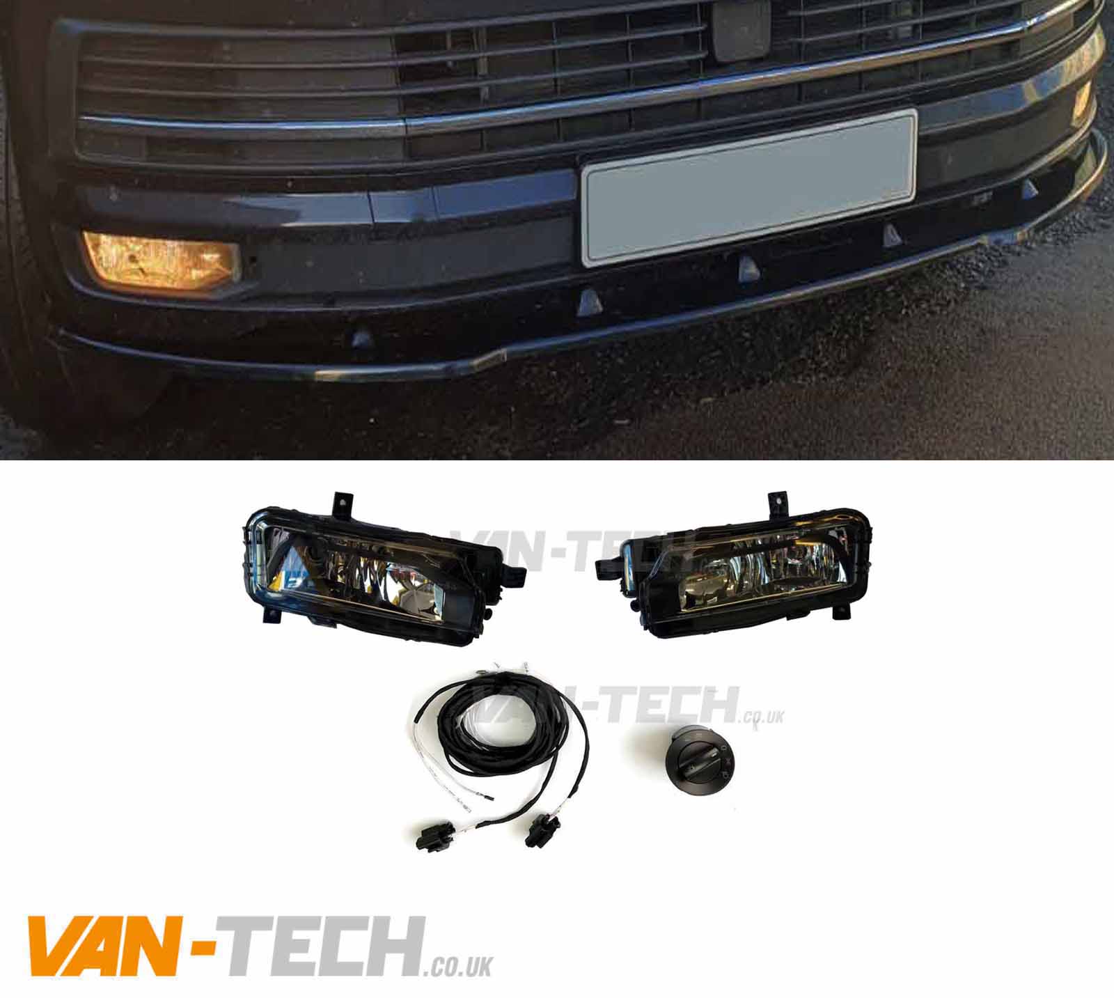 fog-light-kit-t62 VW T6 Fog Lights with Bulbs, Wiring Kit and Switch