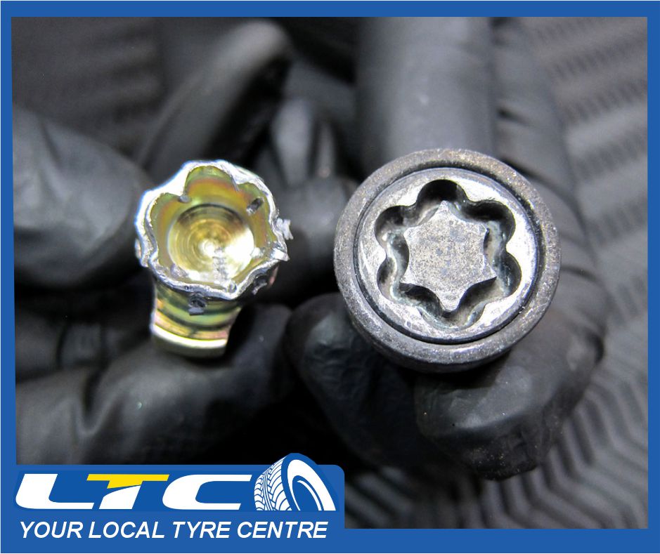 Damaged and seized locking wheel nut removal by LTC Tyres