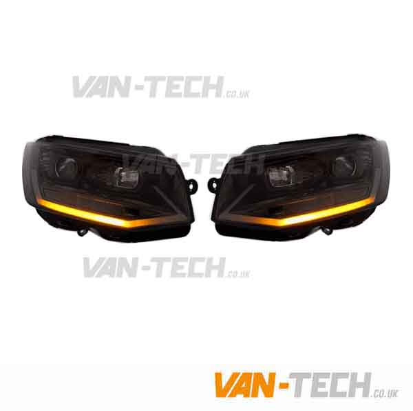 new-headlights-vw-t6-dynamic-indicator-built-in-to-drl-4 VW T6 LED Light Bar Headlights with Dynamic Indicators built in to the Lightbar DRL