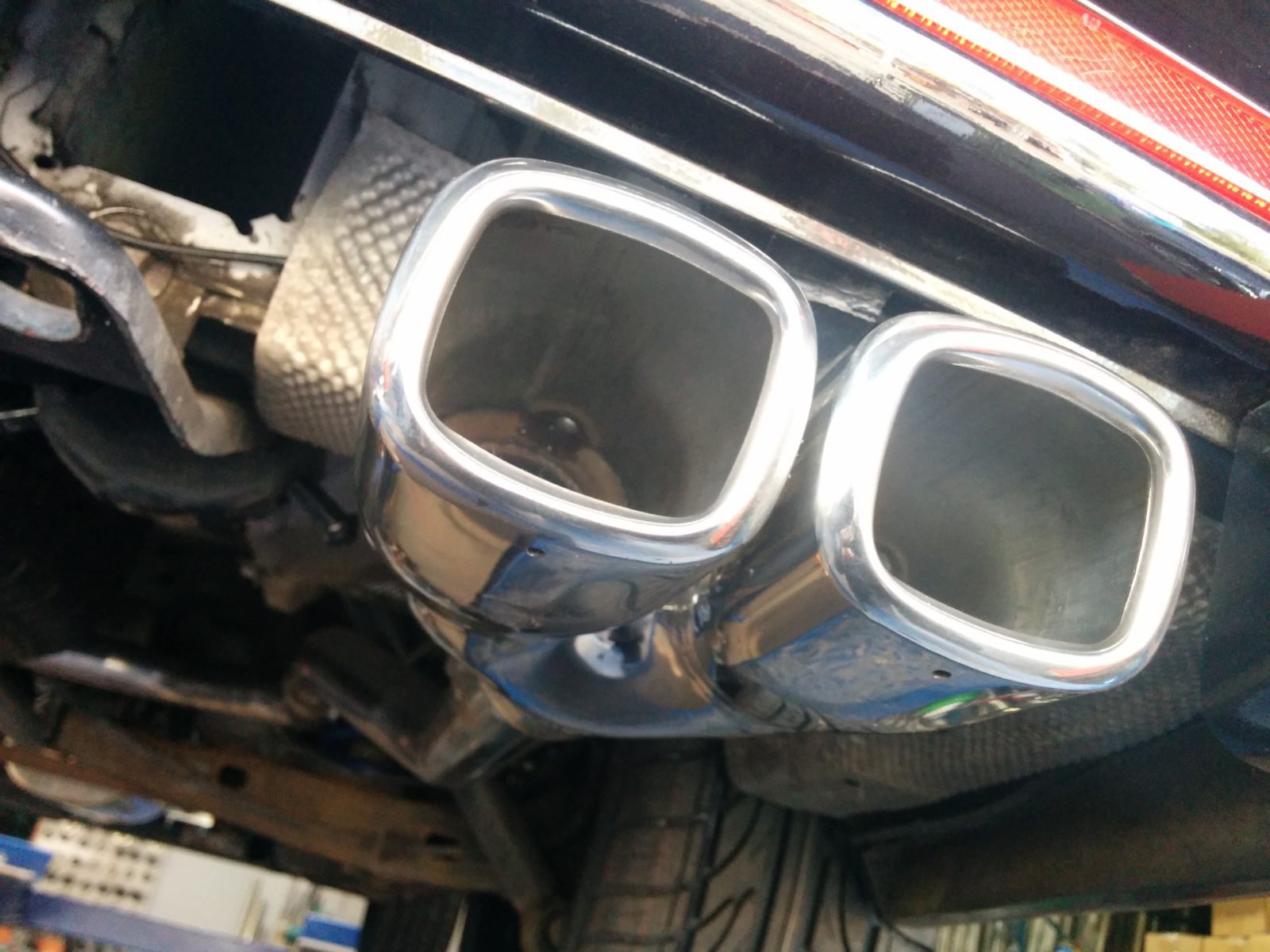 picture-17 VW T6 T6.1 Transporter Stainless Steel Custom Exhaust Back Box Dual Twin Tailpipe
