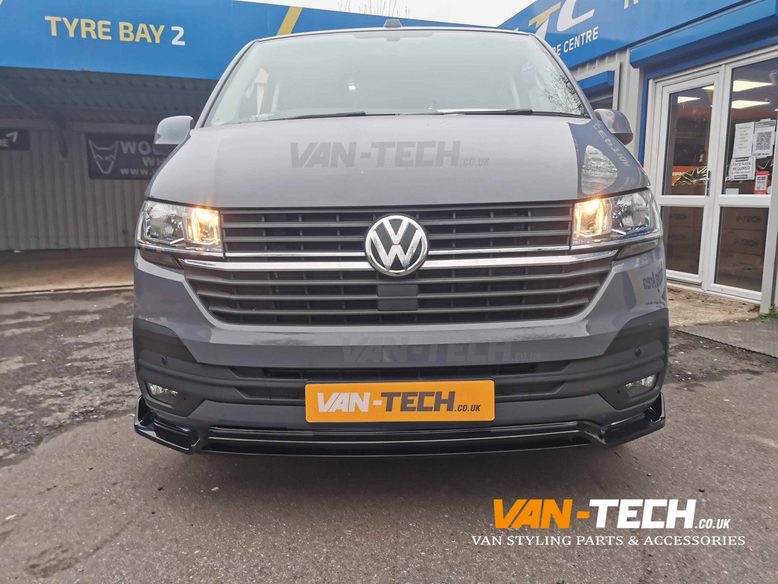 t6.1-split-8-scaled VW Transporter T6.1 Front Spoiler / Splitter fits Standard Bumper
