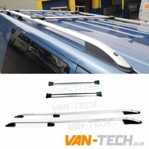 VW T5 T5.1 T6 T6.1 Aluminium Roof Rails and Cross Bars Silver Pack