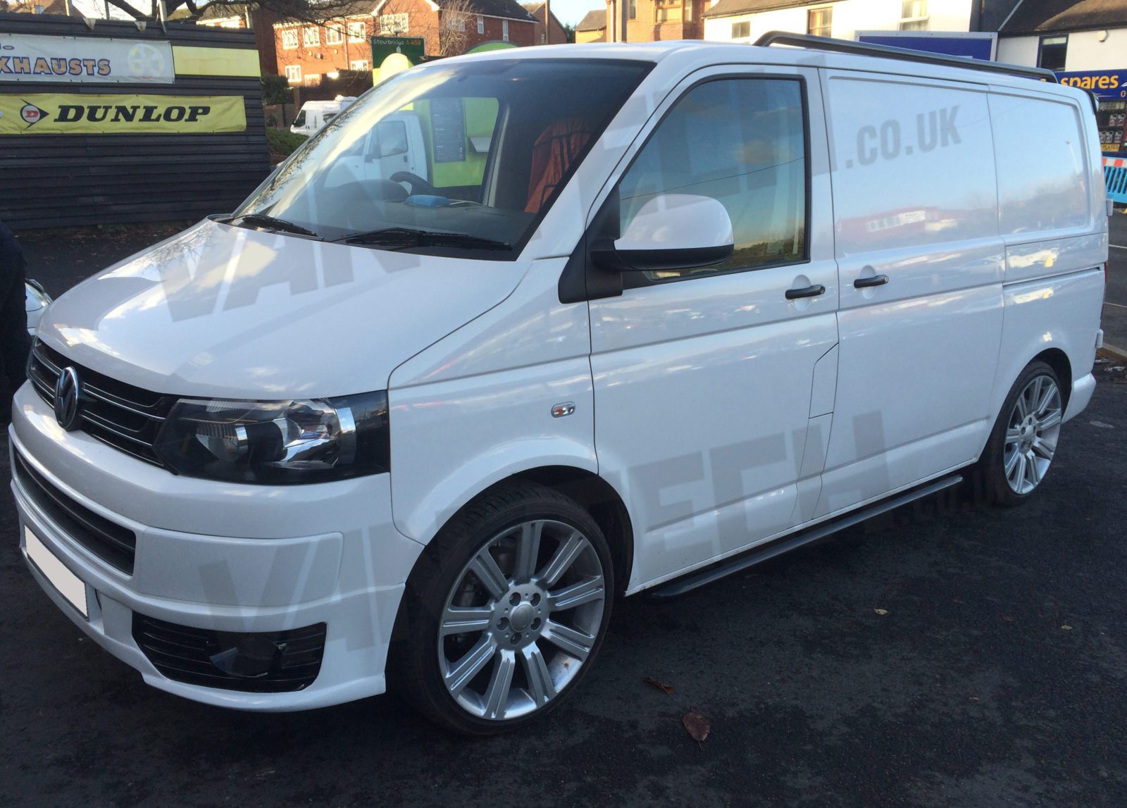 vw-transporter-t5-black-o.e-style-side-bars-and-roof-rails-1 VW T5 T5.1 Satin BLACK Roof Rails Stainless Steel SWB LWB