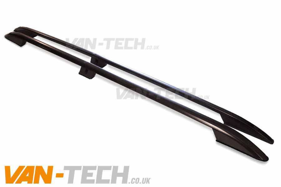 vw-transporter-t5-t5-black-roof-rails-1 VW T5 T5.1 T6 T6.1 Aluminium Satin BLACK Roof Rails SWB LWB