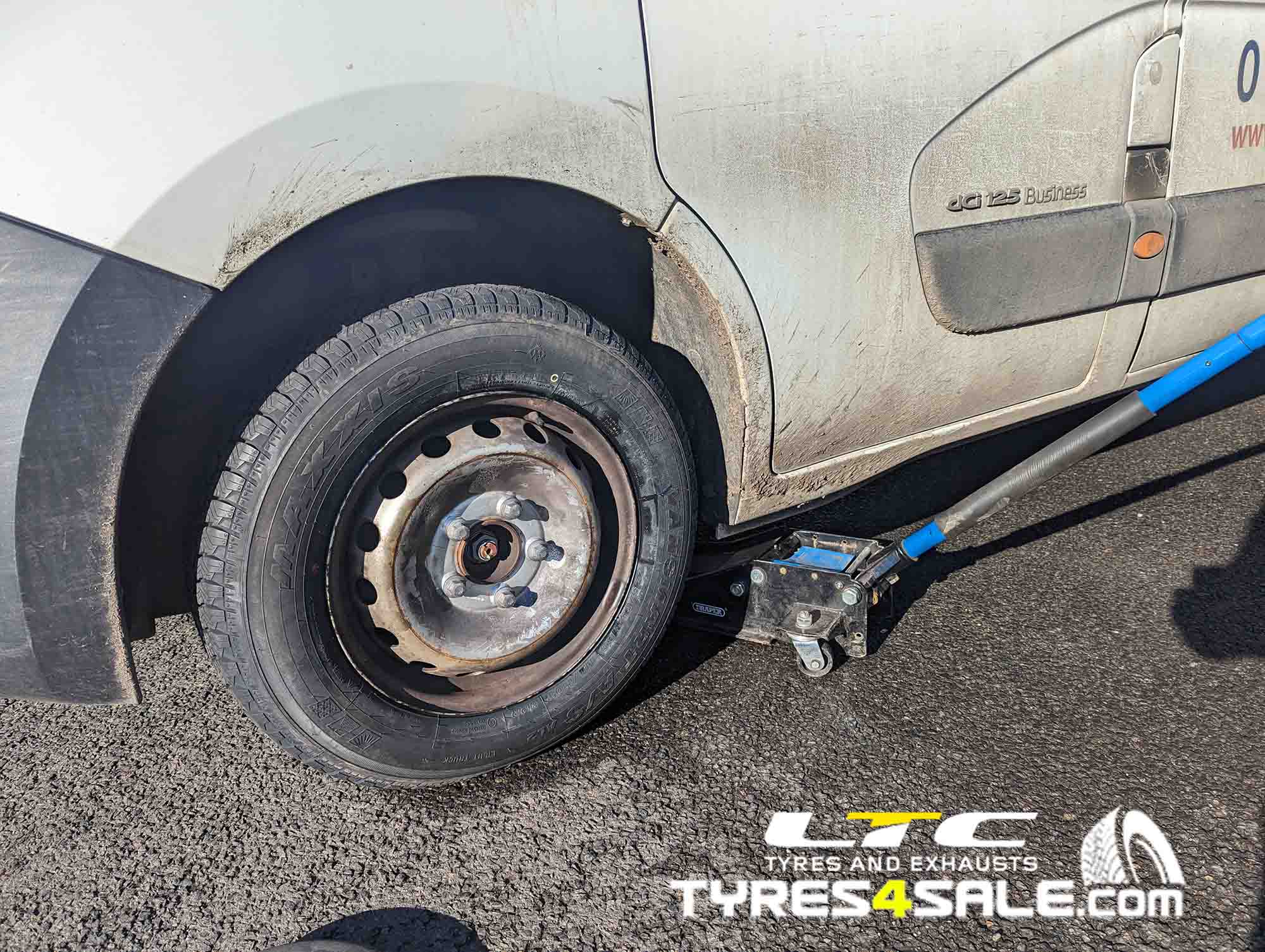 Commercial Vehicle at Work Mobile Tyre Fitting Service - LTC Tyres and Exhausts