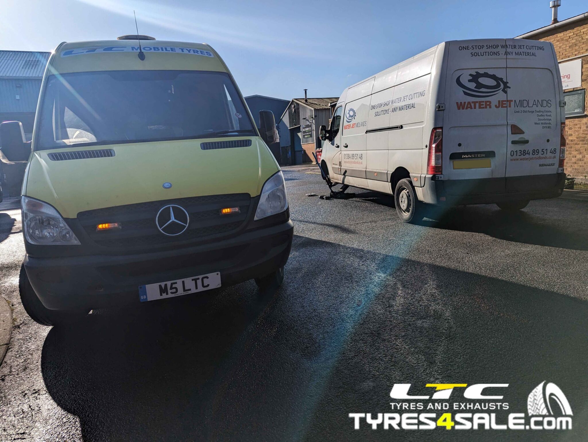 Commercial Vehicle at Work Mobile Tyre Fitting Service - LTC Tyres and Exhausts