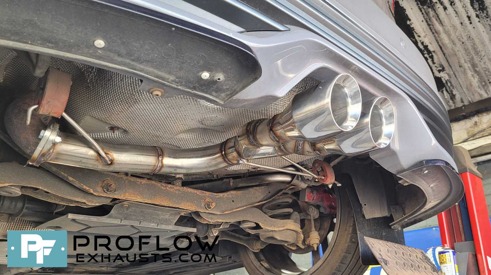 Ford Focus ST Proflow Custom Exhaust Back Box Delete with Dual Tip Tailpipe TX026 made from Stainless Steel