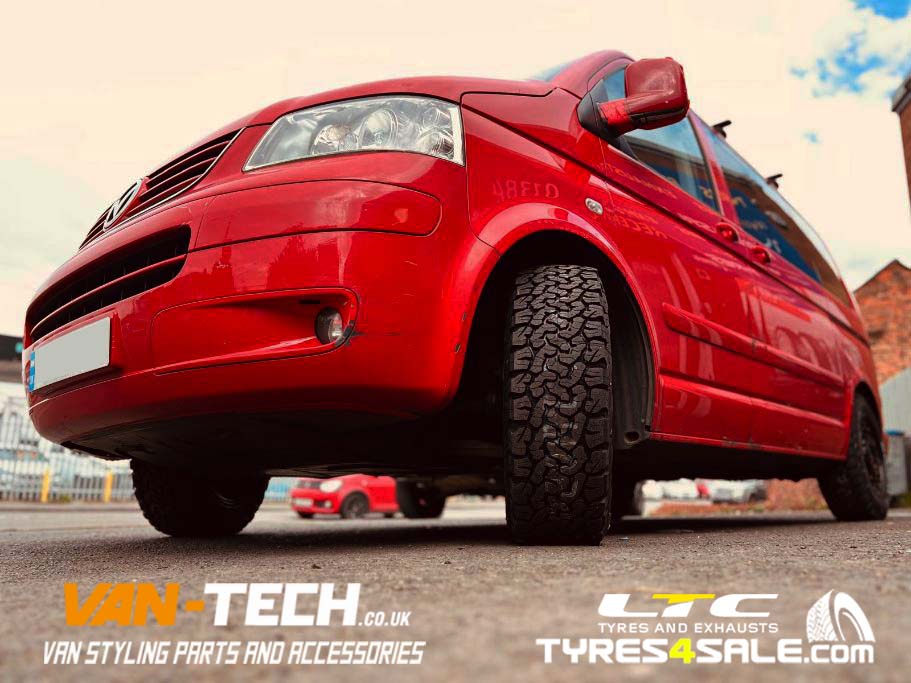 VW Transporter T5 JBW AT1 Black Alloy Wheels and B.F.GOODRICH ALL TERRAIN T/A KO2 Tyres