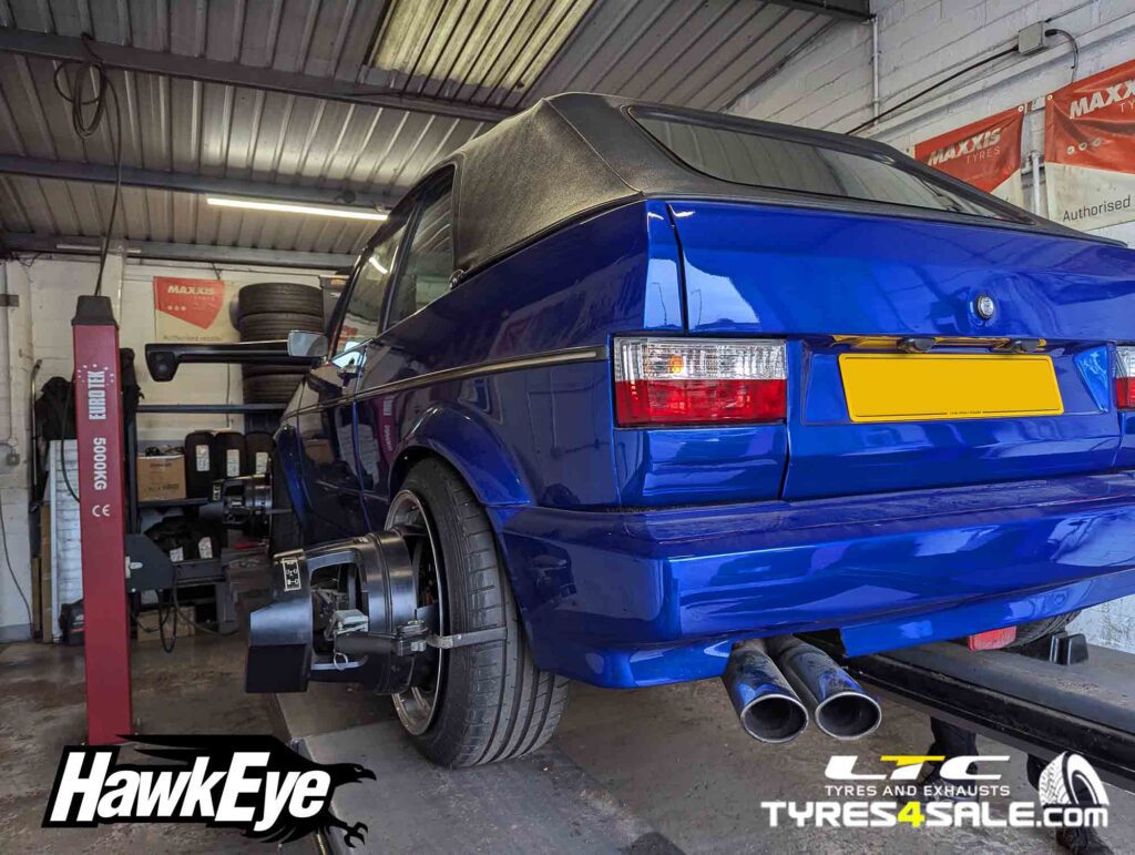 Hunter Hawkeye 4 Wheel Alignment Tracking for VW Golf MK1