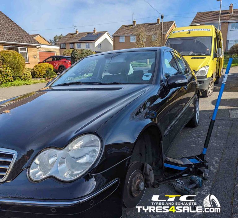Mercedes CLK flat tyre Stourbridge, Mobile Tyre Fitting Case Study