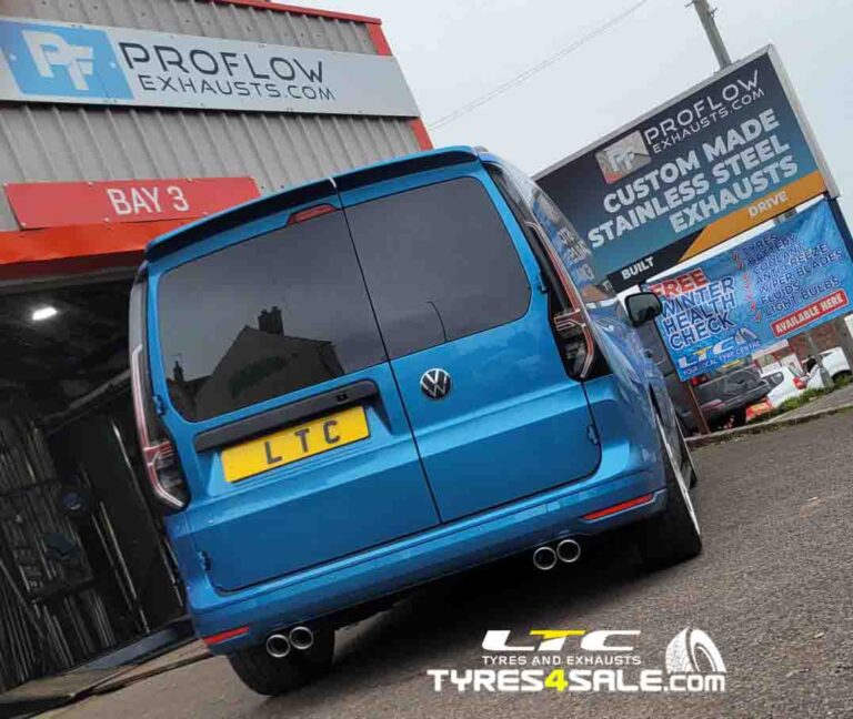 VW Caddy MK5 Custom Exhaust for Dual Back Box Delete with Twin Tailpipes TX023 Built from Stainless Steel