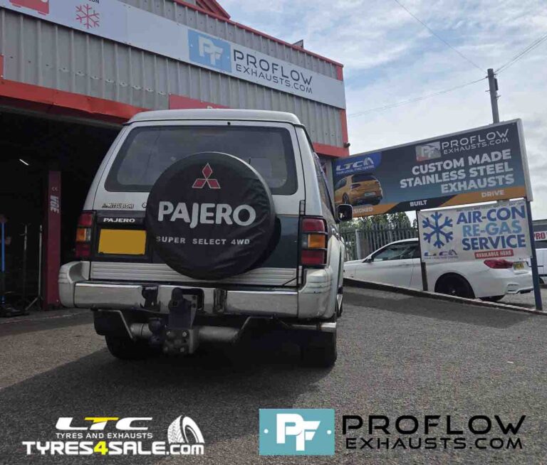 Mitsubishi Shogun Pajero Custom Exhaust Flex, Middle and Rear with Side Exit TX066 Tailpipe