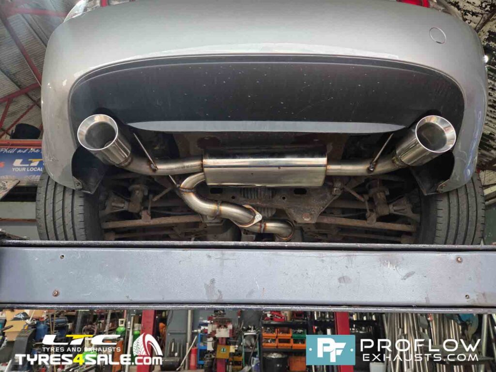 Mazda MX5 Stainless Steel Exhaust - Middle and Dual Rear with TX025 Tailpipes - Proflow Exhausts