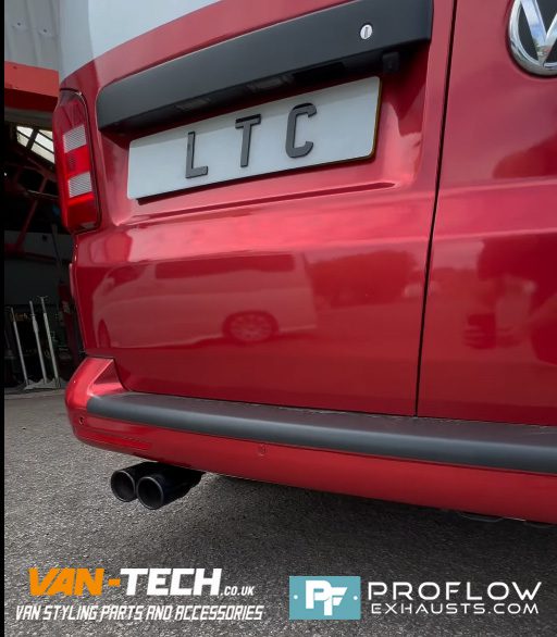 VW Transporter T5.1 Custom Exhaust Middle and Dual Exit Rear with Twin TX106B Tailpipes