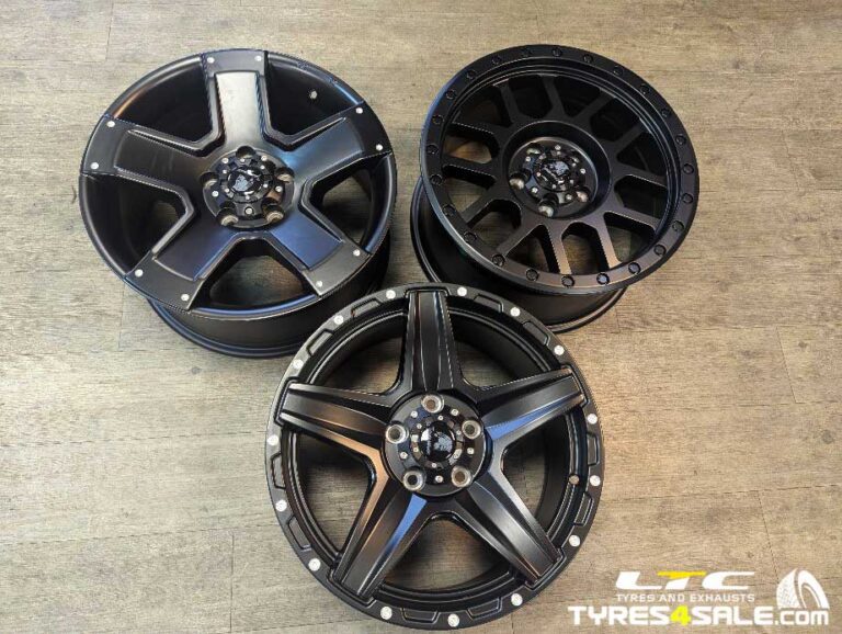 Van-Tech SPECIAL OFFER Tomahawk ALLOY WHEEL SALE Tomahawk Alloy Wheels - Apache, Kato and Outlaw £650 Wheels only!!! or £1250 with 245/65R17 Maxxis AT781 111T XL All Terrain Tyres £1550 with 245/65R17 B.F.GOODRICH T/A KO2 111S All Terrain Tyres Available for VW Transporter T5, T5.1, T6 and T6.1, vans, will also fit Crafter MK2 and Transporter based Motorhomes These wheels are part of the Tomahawk range of Alloy Wheels and and are the perfect companion for All terrain tyres such for the swamper look which has become very popular in recent years. Manufacturer: Tomahawk Model: Apache - Kato - Outlaw ET: 48 PCD: 5×120 Dimensions: 8×17″ Finishes: Satin Black Load Rating: 1250kg Prices are for one tyre Include fitting and VAT(prices are valid for the date of advert only)