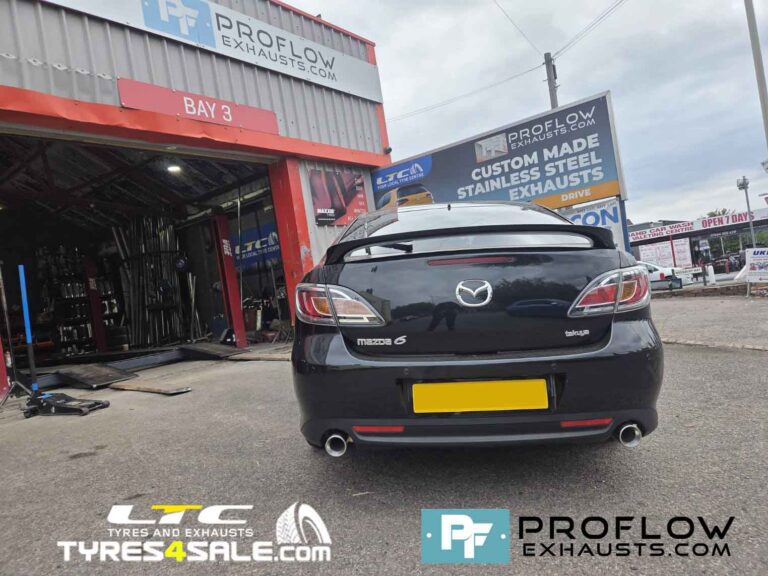 Mazda MX6 Custom Stainless Steel Exhaust - Cat, Middle and Dual Rear with TX070 Tailpipes - Proflow Exhausts