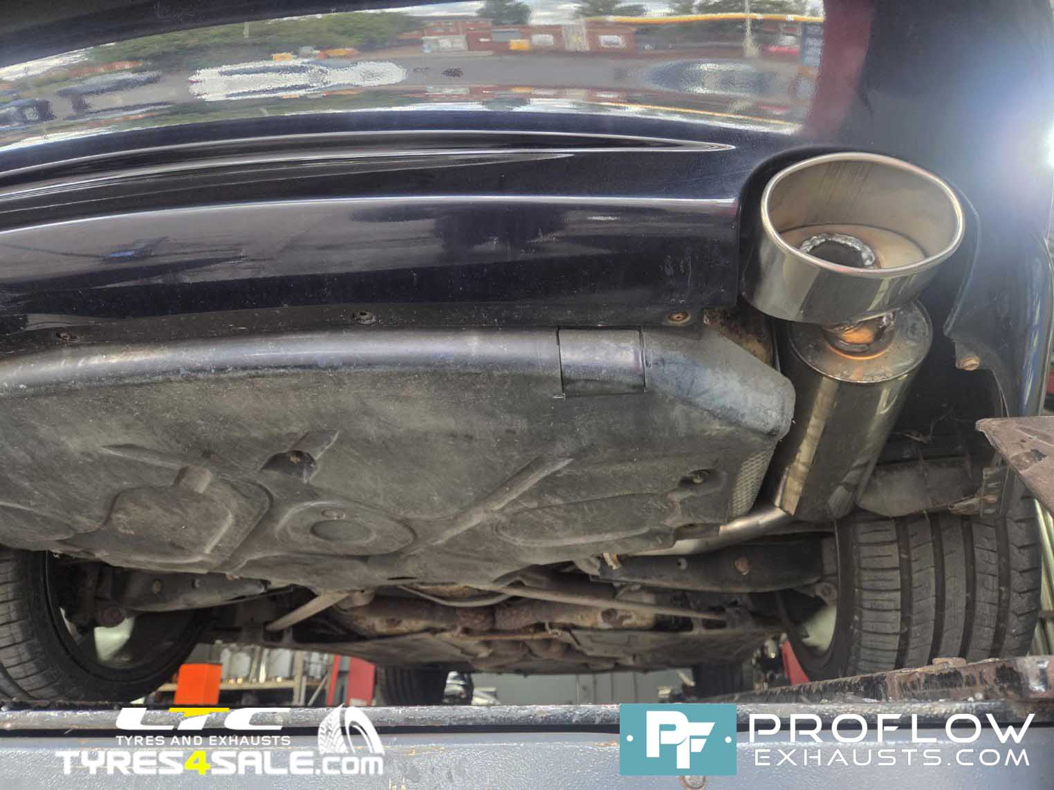 Mercedes-Benz SL AMG Custom Stainless Steel Exhaust Dual Back Box with Oval Tailpipes - Built by Proflow Exhausts