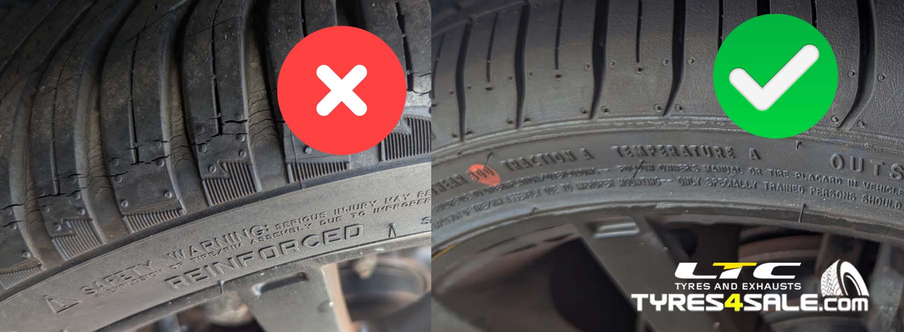 Perished Tyre Check available at LTC Tyres and Exhausts