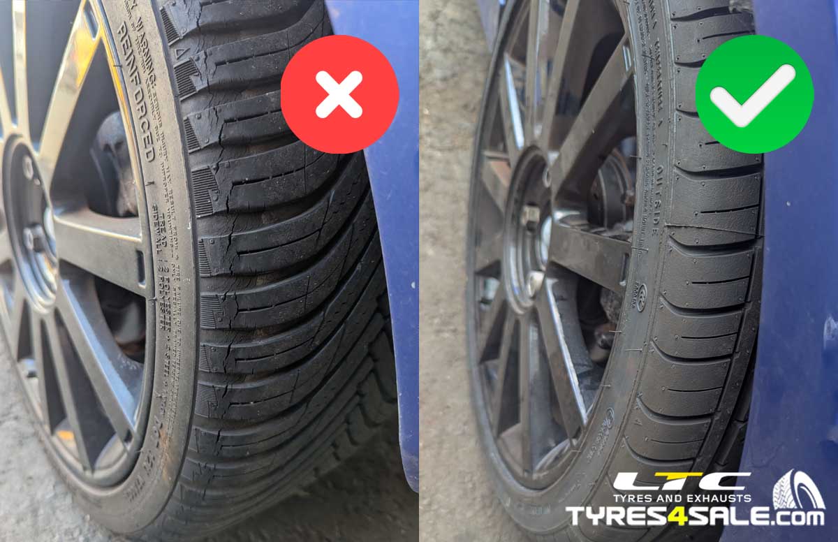 Perished Tyre Check available at LTC Tyres and Exhausts