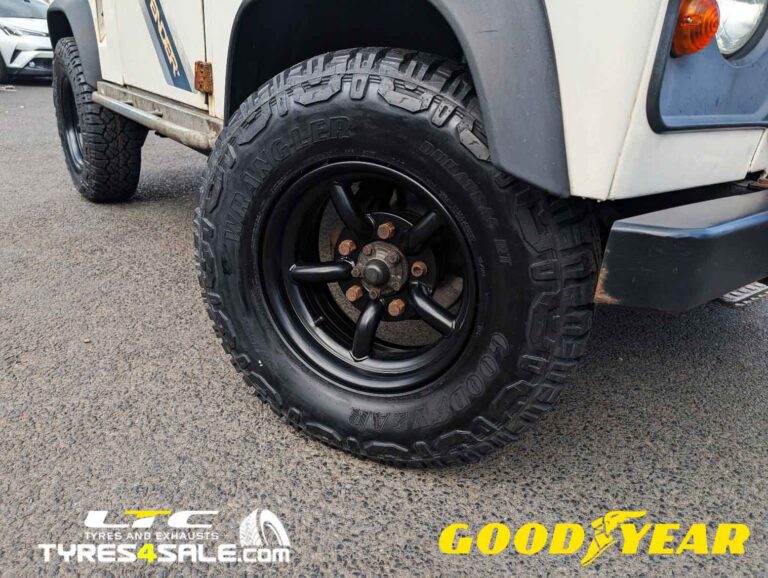 Goodyear Wrangler DuraTrac All terrain Tyres for Landrover Defender 90 available at LTC tyres and Exhausts