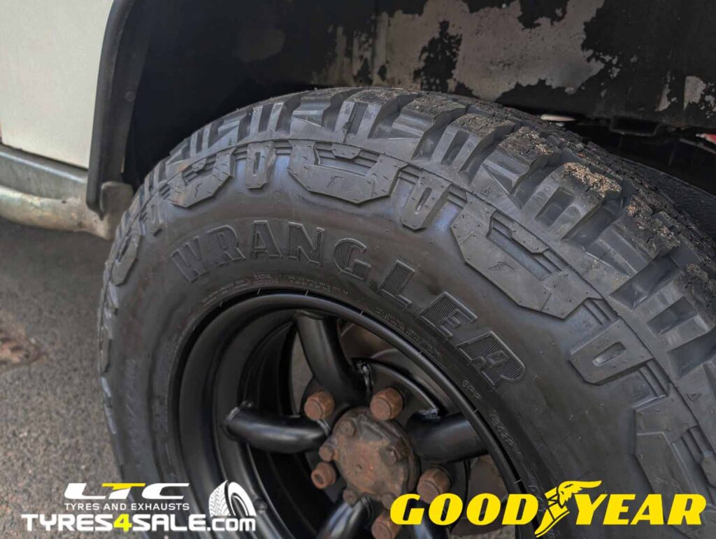 Goodyear Wrangler DuraTrac All terrain Tyres for Landrover Defender 90 available at LTC tyres and Exhausts