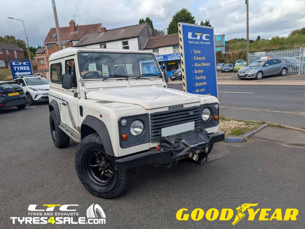Goodyear Wrangler DuraTrac All terrain Tyres for Landrover Defender 90 available at LTC tyres and Exhausts