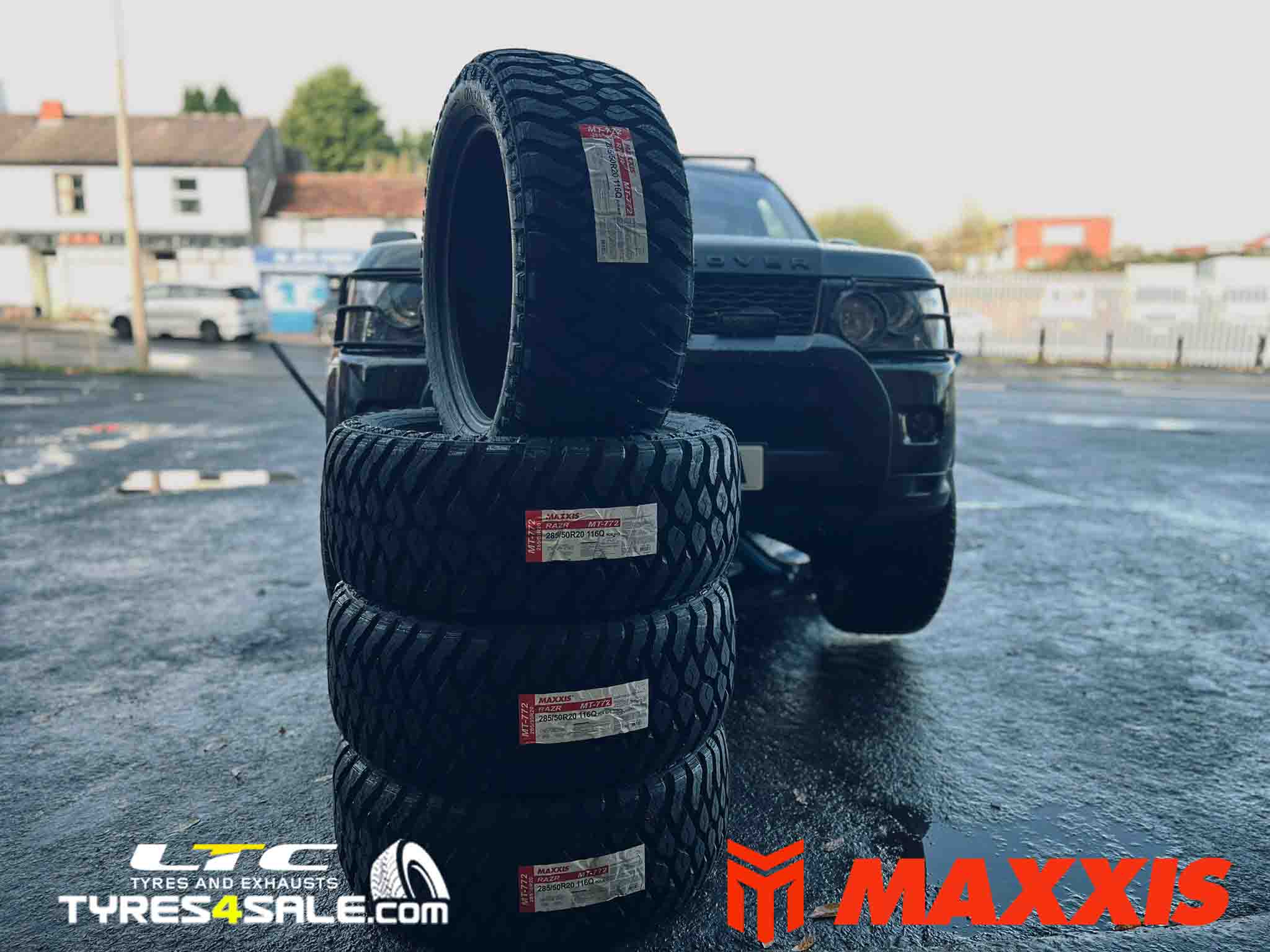 Maxxis RAZR MT MT772 Mud Terrain Tyres for Range Rover Sport available at LTC Tyres and Exhausts