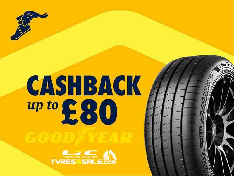 Claim up to £80 cashback on Goodyear Tyres 16 and Above at LTC Tyres and Exhausts