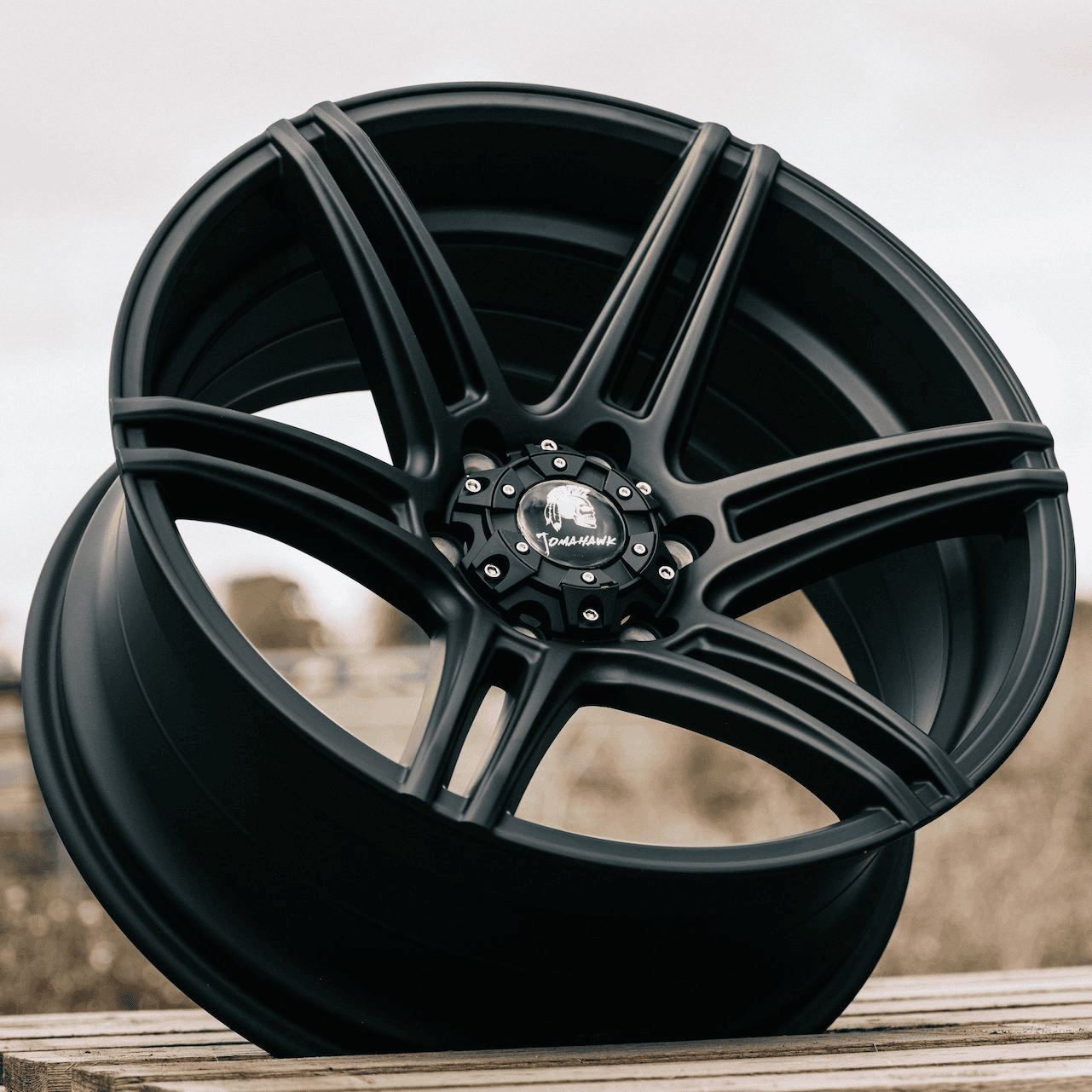 Close-up alloy wheel detail