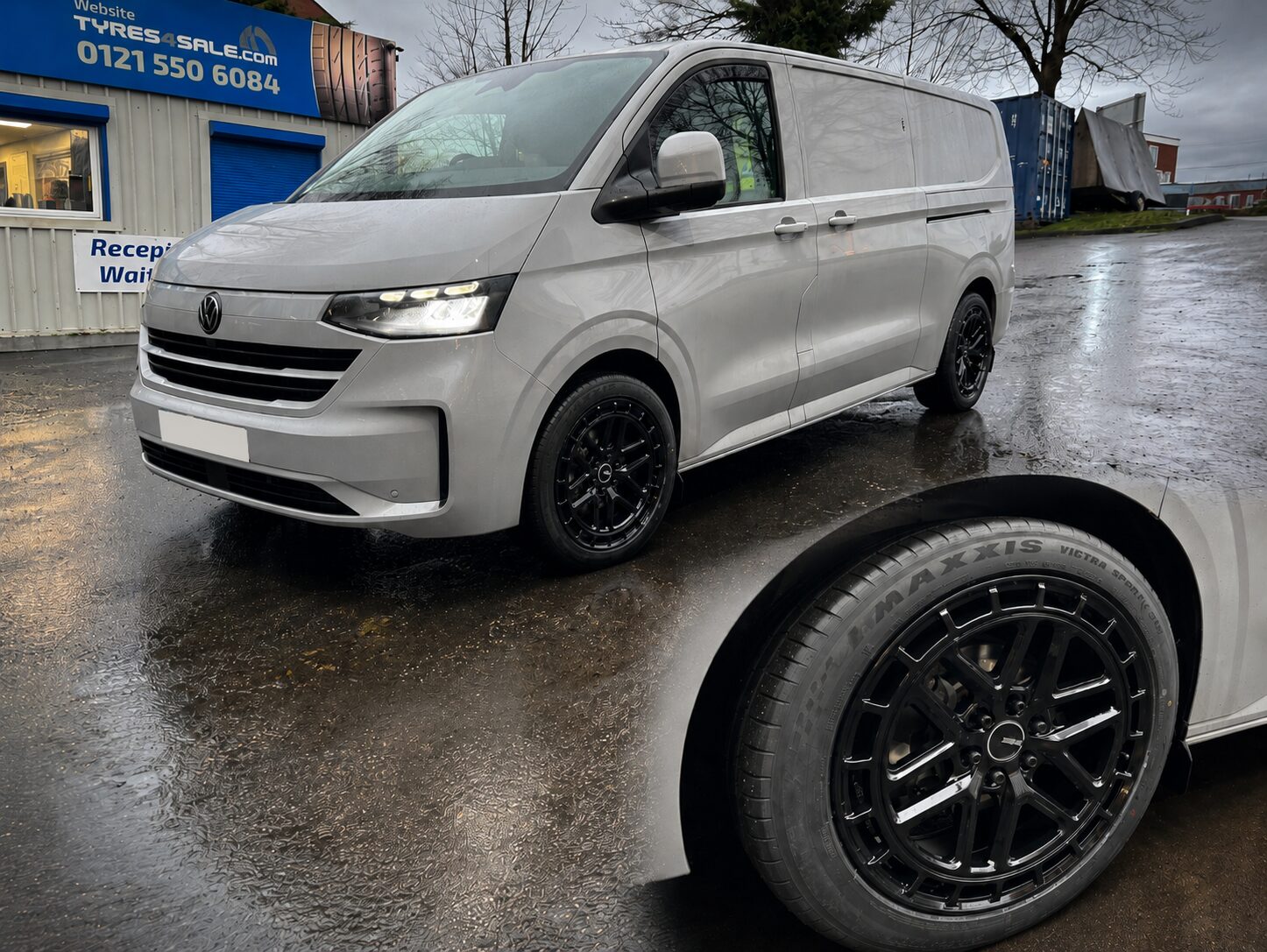 New shape VW Transporter T7 fitted with 20 inch gloss black alloy wheels