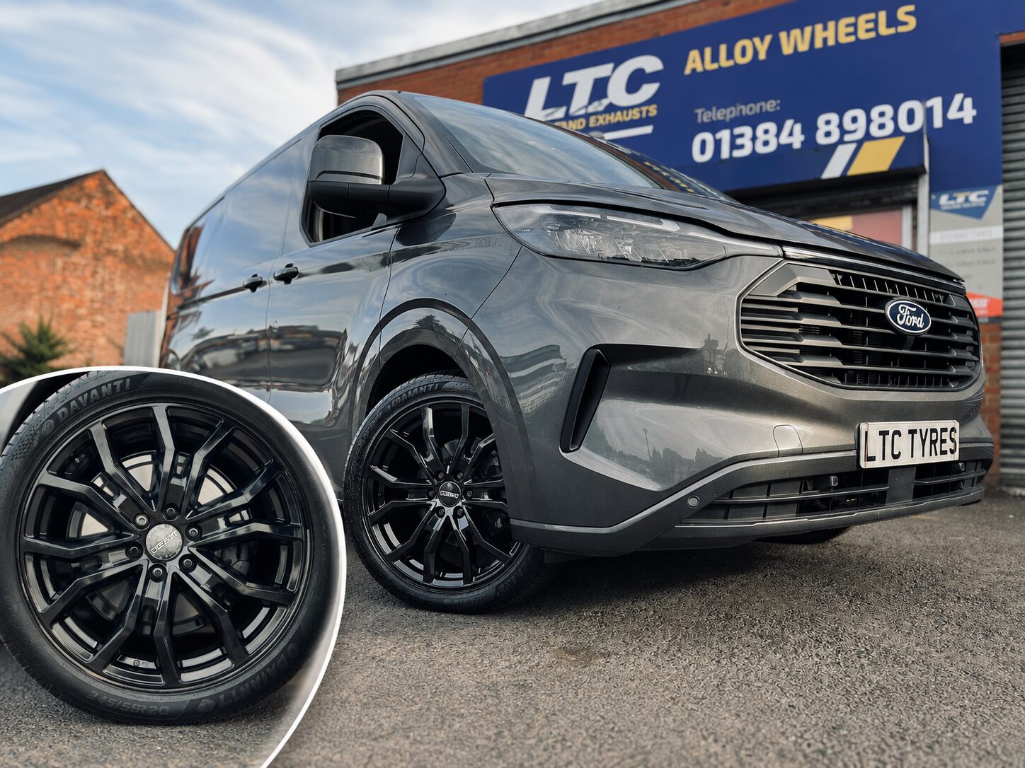 Ford Transit Custom alloy wheels and tyre package