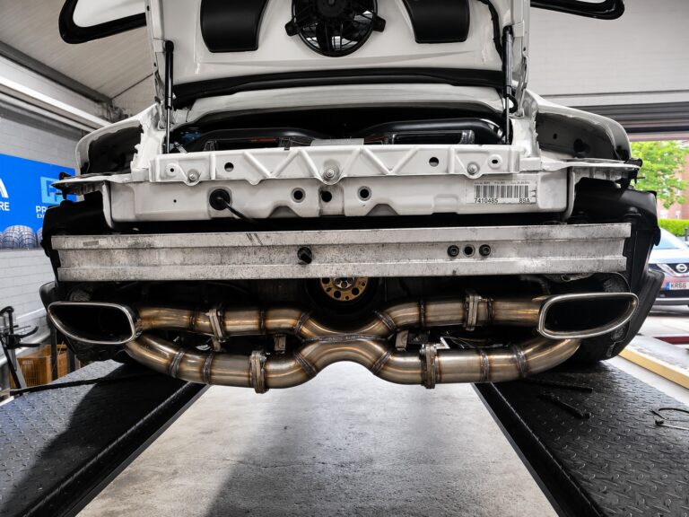 Porsche 911 custom-built stainless steel exhaust system by LTC Tyres and Exhausts