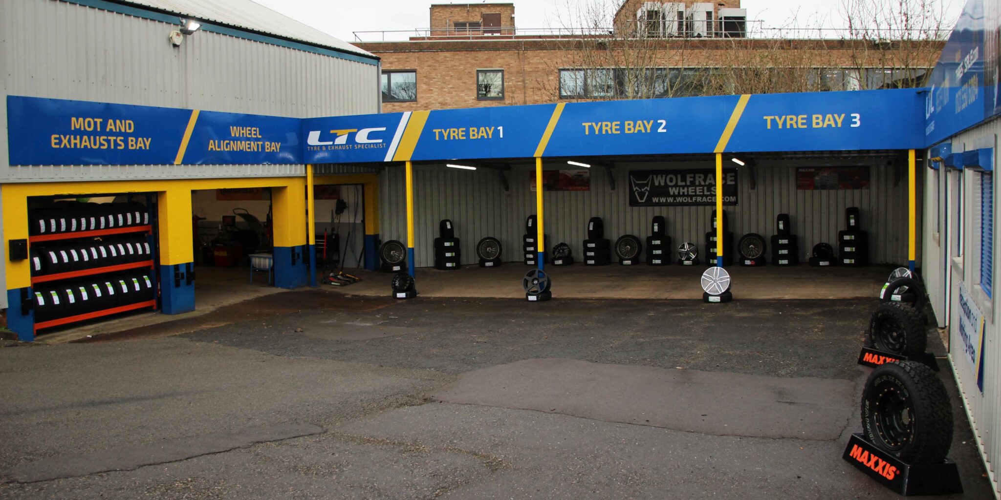 LTC Tyres and Exhausts Halesowen branch on Vine Lane for alloy wheel repairs, tyres and vehicle services
