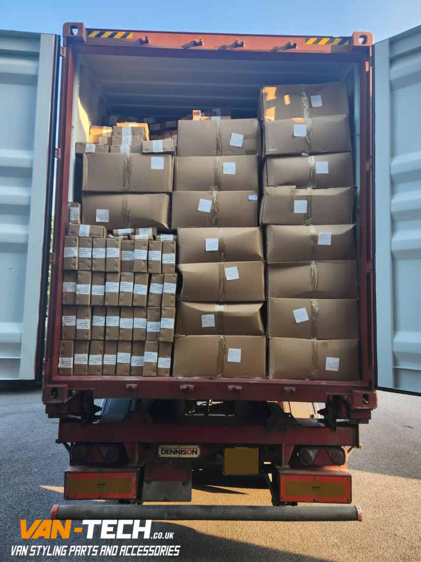 Container delivery to Tyres4Sale showing importing and UK stockholding capability
