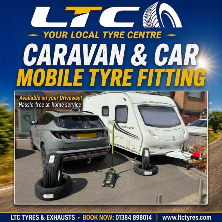 Sprite Caravan Mobile Tyre Fitting Service LTC Tyres and Exhausts