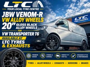 JBW Venom-R VW Alloy Wheels 20″ for Transporter T6 and a set 275/40 20 106W XL Tyres