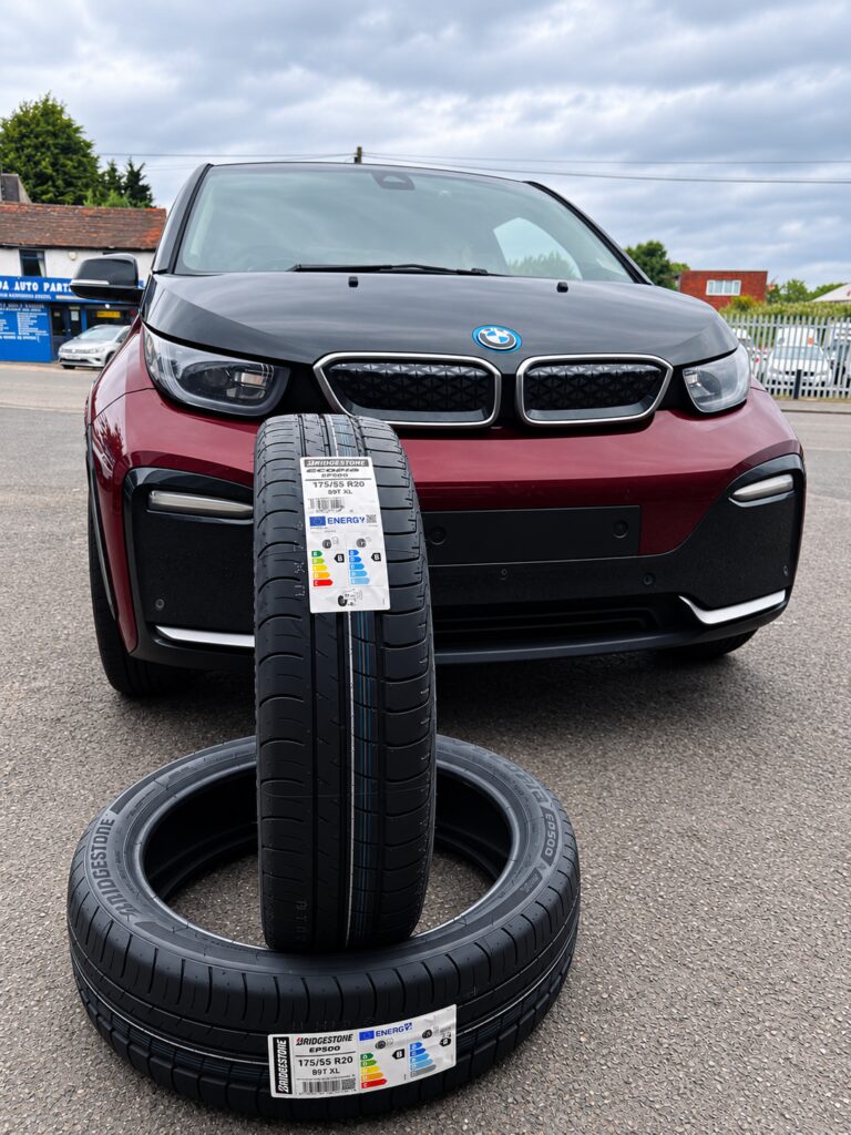 BMW i3 belonging to a Kingswinford customer at LTC Tyres Stourbridge for Bridgestone Ecopia EP500 tyres